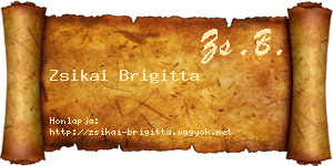 Zsikai Brigitta névjegykártya
